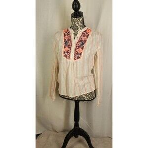 Anthropologie Holding Horses Size Small S Tunic  Mesa  Peasant Top Pink Boho